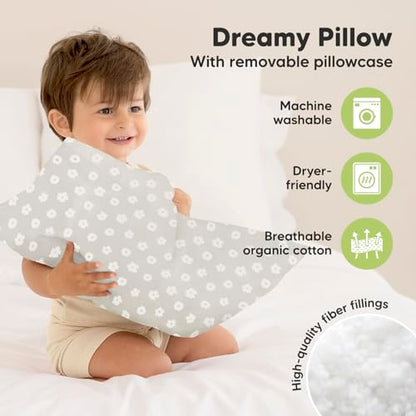 Toddler Pillow with Pillowcase, 13x18 My Little Dreamy Pillow (Meadow) - color: Meadow