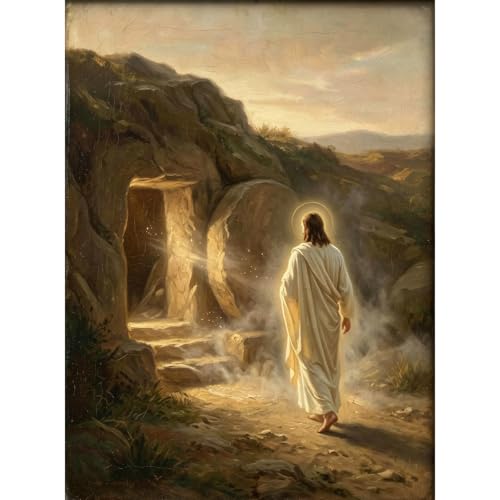 Christian Diamond Art Kits for Adults Cute Diamond Painting Kit Beginner | Vintage 5D DIY Jesus Funny Diamond Dots Full Drill Crafts for Gem Art Dot Art for Adults Home Wall Decor for Teens 12x16 in - color: DP04917