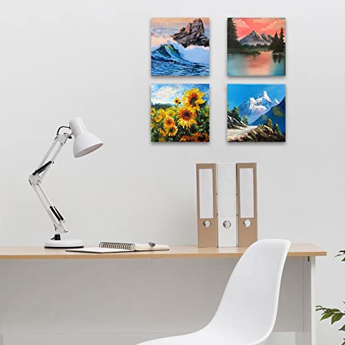 ABuff 15 Pack Wood Panels 6x6 Inch 3/4’’ Deep Wood Panel Boards | Unfinished Wood Canvas Boards for Painting, Square Wooden Panels for Painting Crafts, Pouring, Arts Use with Oils, Acrylics