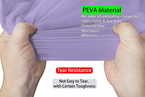 Lavender Plastic Tablecloths 2 Pack Lilac Disposable Table Covers 84 Inch Circle Bridal Shower Party Tablecovers PEVA Mauve Table Cloths for BBQ Picnic Birthday Wedding Parties 6 ft Round Table Use - color: C01 Lavender