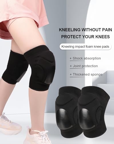Topeter Volleyball Kneepads, Anti-Slip Protective Thick Sponge Padded Knee Brace, Compression Knee Sleeves for Wrestling, Dance, 1 Pair S - size: Small