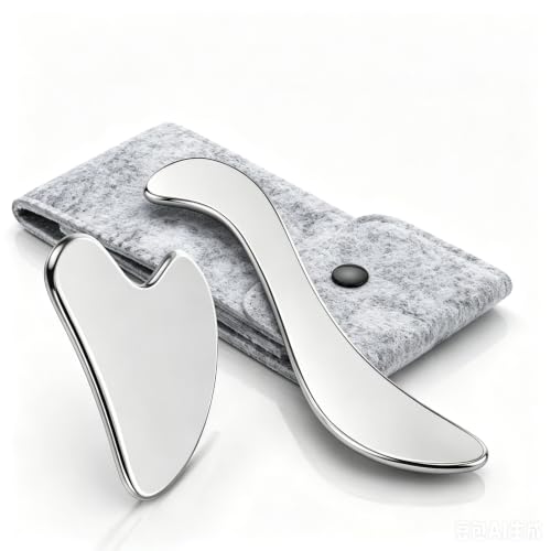 Stainless Steel Gua Sha Tool for Face & Body, Muscle Scraper Massage Tool