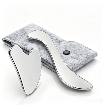 Stainless Steel Gua Sha Tool for Face & Body, Muscle Scraper Massage Tool