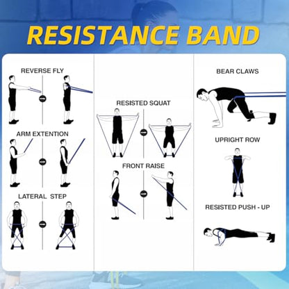 WHATAFIT Resistance Bands, 5 Level Pull Up Assistance Bands for Working Out - color: 6.8-56.7kg(15-125파운드)