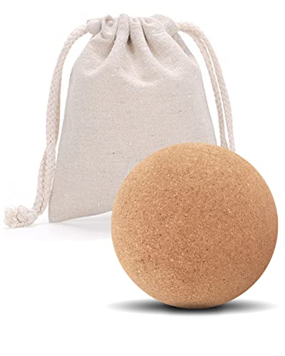 KITWILD Cork Massage Ball, 2.5 Inch | High Density Fine Particles, Deep Tissue Muscle Massage, Myofascial Release, Yoga Therapy, Lightweight Lacrosse - style: 1 Pack (2.5'')