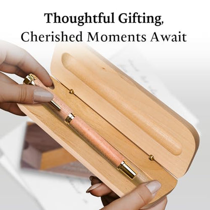 Ellington Pens Luxury Wood Fountain Pen Set – Extra Fine Nib - Includes 6 Ink Cartridges, Wooden Pen Gift Box, Ink Converter - Wood Pen For Writing, Calligraphy, Journaling, Drawing (Maple Harmony) - color: Maple Harmony, style: Extra Fine