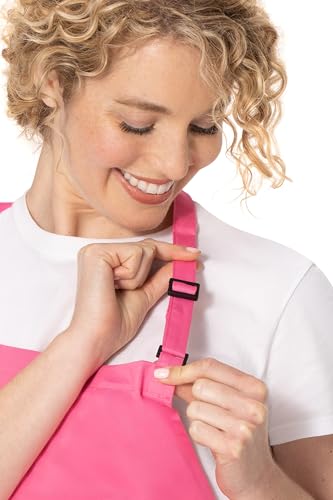 Chef Works Unisex Three Pocket Apron - color: Hot Pink