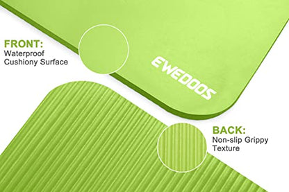 Ewedoos Yoga Knee Pad Cushion - Non-Slip Mat for Floor Exercises - Yoga Mat Accessory - color: Green