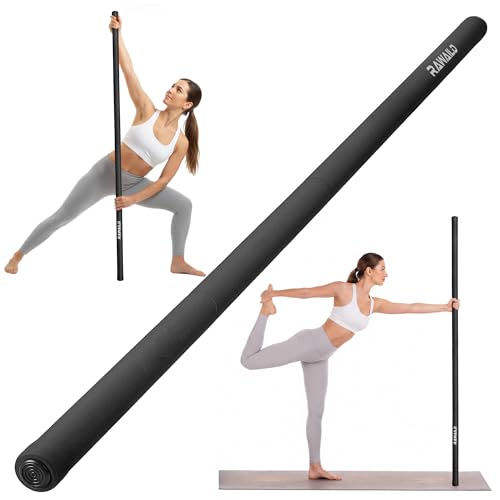 Yoga Stick, Upgraded 5ft Sturdy Steel Mobility Stick, Adjustable Exercise Equipment for Stretching, Flexibility & Balance, Physical Therapy & Posture Correction, Shoulder & Back Relaxation - color: 2-Black
