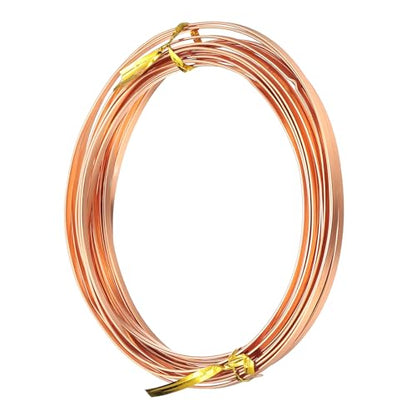uxcell 18 Gauge Flat Aluminum Wire, 16.40 ft 3mm Wide Aluminum Crafts Wire for Flower Bonsai Crafts Carving DIY Bezel Sculpting Gem Metal Wrap, Copper - color: Copper, size: 3mm