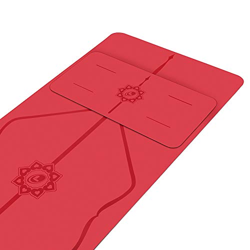 Liforme Yoga Pad - Revolutionary Alignment System, Advanced Non-Slip Grip - color: Red