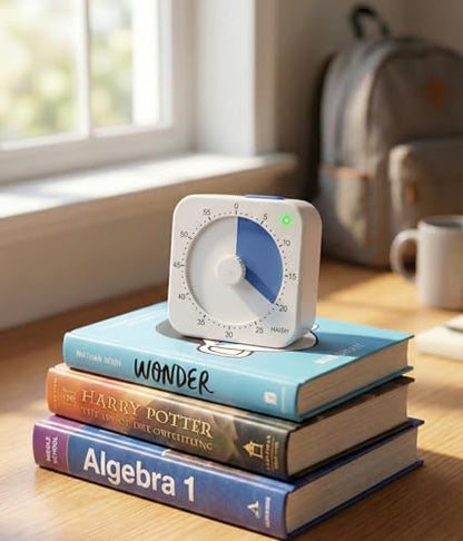 60 Minute Visual Timer for Kids - Premium Countdown Timer with Magnetic Back & Pause Function, Silent Operation for Classroom Teaching Home, Time Management Tool(Batteries Included) (Blue) - color: Blue