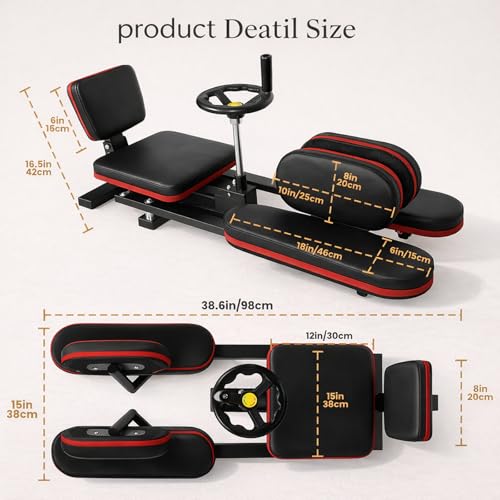 Leg Stretch Machine for Splits, 440LBS Heavy Duty Steel Frame Leg Stretcher, Split Machine Training Fitness for Home Gym, 240° Leg Stretching Equipment for Adults Teens Ballet Dance Gymnastics（Black） - color: Red