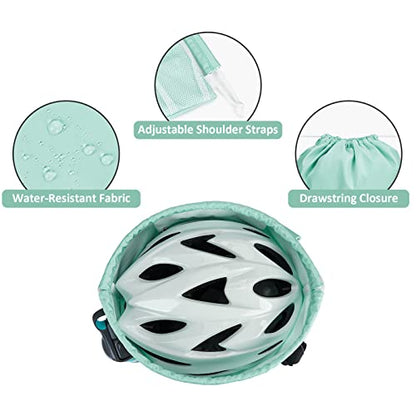 WANDF Drawstring Backpack, Gym String Bag with Shoulder Pad - color: M, Mint Green, size: Medium