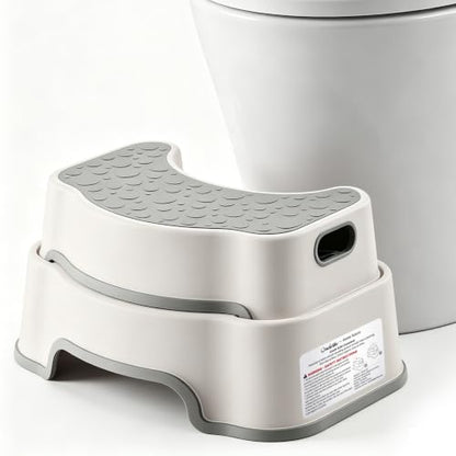 UNCLE WU 2-in-1 Adjustable Toilet Stool for Adults, Bathroom Foot Rest