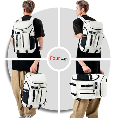 Kalesi Gym Duffle Bag Backpack 4-Way Waterproof with Shoes Compartment for travel Sport Hiking laptop - color: 02-black