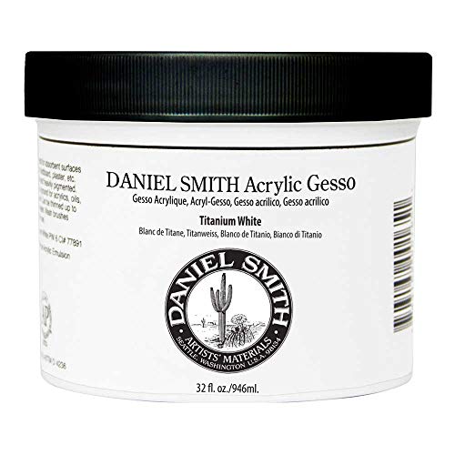Daniel Smith Acrylic Gesso, Titanium White, 32oz jar (284040006)
