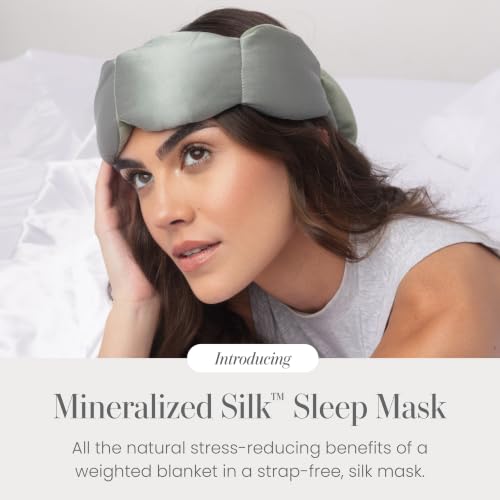 nodpod Mineralized Silk Gentle Pressure Sleep Mask, Weighted Eye Mask | Patented Light Blocking Design for Sleeping, Travel & Relaxation, Bead Filled, Machine Washable, BPA-Free, Willow - color: Willow Silk