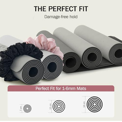 Slim Panda Yoga Mat Scrunchie,Holds Your Mat in Style,Stretchable Velvet Fabric Fit All Standard Yoga Mats (mat not included) - color: Green