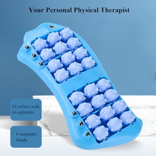 Foot Roller Massager for Plantar Fasciitis Relief, Large Size Roller Foot Massage Shiatsu Acupuncture Massage, Reflexology Tool,Heel, Arch, Muscle Aches, Foot Pain, Stress Relief - Relaxation Gift - color: Blue