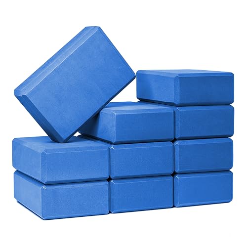 3in Yoga Blocks Bulk, 10 Pack, 3x6x9in - color: Dark Blue