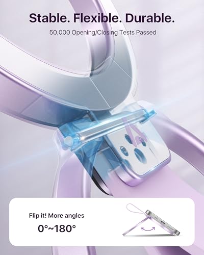 andobil [2026 Unrivaled Stability] Magnetic Phone Grip Holder for MagSafe | Stronger 2-Sided Magnetic Phone Ring Kickstand w/ Silicone Loop MagSafe Accessories for iPhone 17 Pro Max Air 16/15/14/13/12 - color: Purple