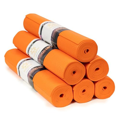 Voyage 5mm Studio Yoga Mats, 6 Pack, 72x24in - color: Orange