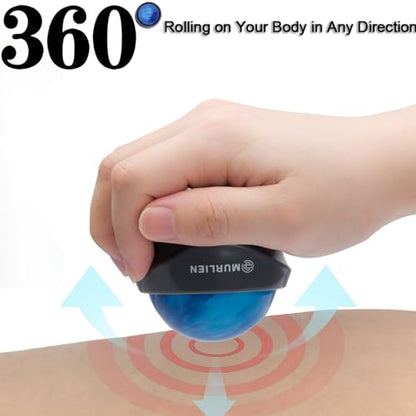 Massage Roller Ball, Tight and Sore Muscles Relief, Manual Massager, Alleviating Shoulder, Arms, Back, Legs, Calves or Muscle Tension | Alleviating Shoulder, Arms, Back, Legs, Calves or Muscle Tension - Blue - color: Blue