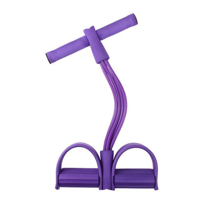 21 Fitness Resistance Bands-4 Tube Pedal Ankle Puller,Pedal Resistance Band with Handle,Resistance Bands,Strength Training, Tummy, Waist, Arm, Leg Slimming, Home Gym Exercise Equipment