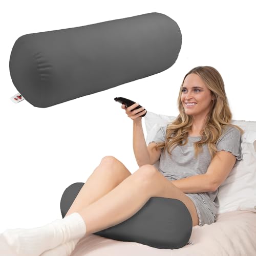 Core Jackson Roll Bolster Pillow for Neck, Back, Knee & Leg Support, GR - color: Gray