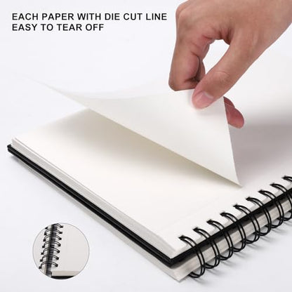 Hardbound Sketch Book, Spiral Bound, 8.5x11 inches | 80-Sheets, 90gsm Inner Paper, Acid Free Drawing Art Paper, Perfect for Kids and Adults