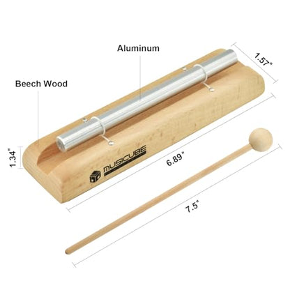 Meditation Chime C-Tone Chime Wooden Hand-held Chimes for Classroom Management, Yoga, Meeting and Sound Therapy, Chime Mallet Included 110801-NEW - size: C-tone