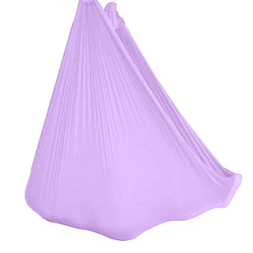 Aerial Yoga Hammock 5.5 Yards Yoga Swing Pilates Silk Home Gym Fitness Include hardware,Daisy Chain, Pose Guide - color: Lavander