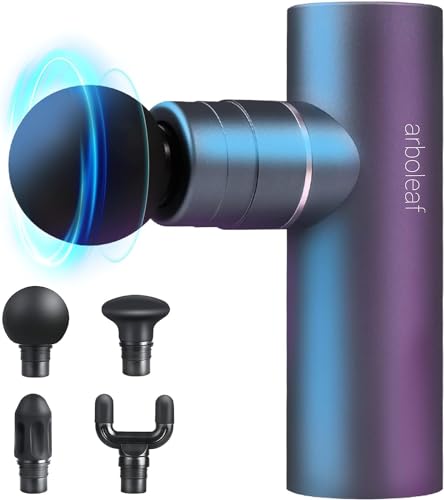 arboleaf Mini Massage Gun Deep Tissue, Portable Percussion Muscle Massager | Small Yet Powerful Full-Metal Design with a Quiet Brushless Motor for Deep Muscle Relief at Home, the Gym, or While Traveling - color: Gray