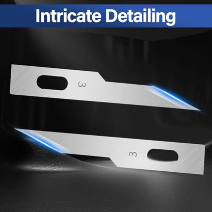 120 Pack Hobby Knife Blades, #3 High Carbon Steel Replacement Blades for Craft & Art, Standard Sharpness Craft Knife Refills for Paper, Fabric & Thin Plastic - style: #3