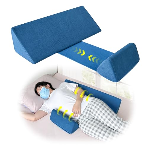 NEPPT Wedge Pillow Body Position Wedges Back Positioning Elevation Pillow Case Pregnancy Bedroom Eevated Body Alignment Ankle Support Pillow Leg Bolster (2-in-1) - color: 2-in-1