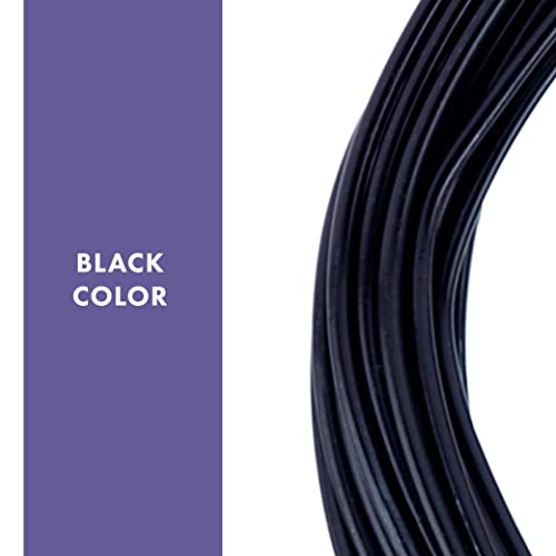 Artistic Wire Aluminum Craft Wire, 12 Gauge - Bendable, Floral, Armature, Sculpture, Jewelry Making, Round, Black, 39.3 ft - color: Black