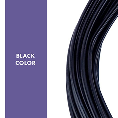 Artistic Wire Aluminum Craft Wire, 12 Gauge - Bendable, Floral, Armature, Sculpture, Jewelry Making, Round, Black, 39.3 ft - color: Black