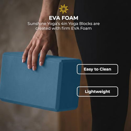 Bulk 4in Foam Yoga Blocks, 6 Pack - color: Oceanside