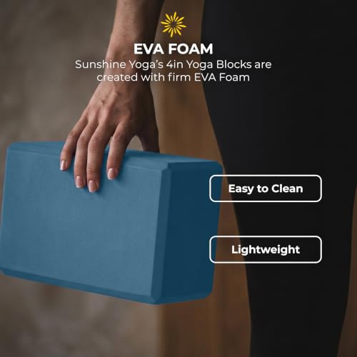 Bulk 4in Foam Yoga Blocks, 6 Pack - color: Oceanside