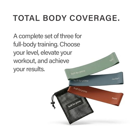 Mini Resistance Bands, Set of 3 – Non-Slip Workout Bands for Strength Training, Physical Therapy & Progressive Activation - color: Mojave, Stone, and Mesa