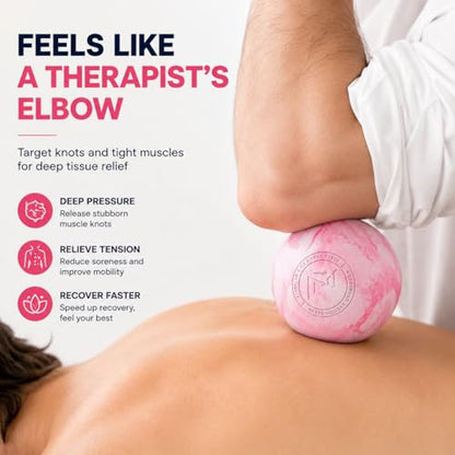 FITZELAR Massage Lacrosse Balls for Myofascial Release, Quality Certification, Massage Deep Tissue for Back and Shoulder, Trigger Point Therapy, Muscle Knots, Relieving Muscle Pain - color: Blue