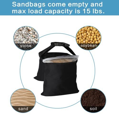 8 Packs Sandbags, Heavy Duty Sand Bags with 16 PE Bags, Sand Bags with Buckle Straps for Support Light Stand, C Stand, Light Stand with Caster, More 2/4/6/8 Packs Sandbag to Choose. - size: 8 PCS