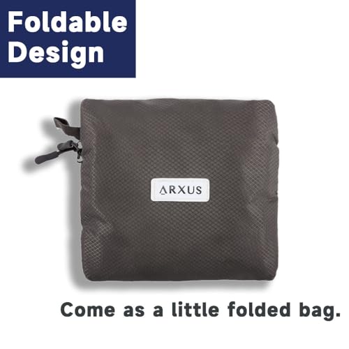 Arxus Carry On Travel Bag, Lightweight Foldable Packable Tote Bag 25L - color: Gray