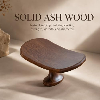 Seiza stool，Kneeling stool for meditation，Single Pedestal Meditation Stool for Ankle Space, Solid Ash Wood Ergonomic Seiza Chair for Yoga & Zen, Posture Support Seat, No Assembly Meditation Bench
