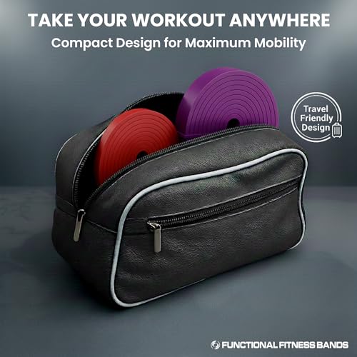 Pull Up Assist Bands Set by Functional Fitness. Heavy Duty Resistance and Assistance Training Band - color: Combo Pack -#2 Red and #4 Purple