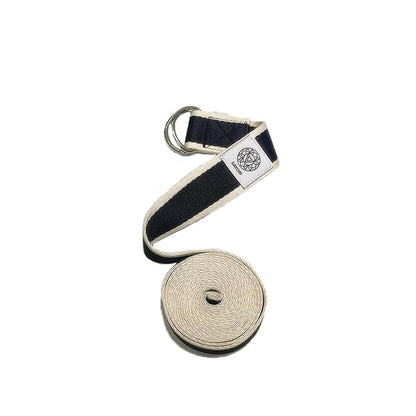 Yoga Strap for Stretching, Exercise, Flexibility Training, Durable Cotton with Double D-Ring, Improves Flexibility for Yoga, Workout, Pilates. - color: Black&White