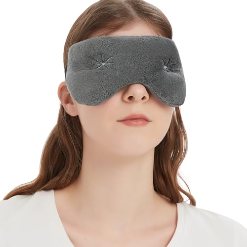 Weighted Eye Pillow for Yoga, Moist Heat Mask for Dry Eyes(Grey) - color: Eye Mask05-grey