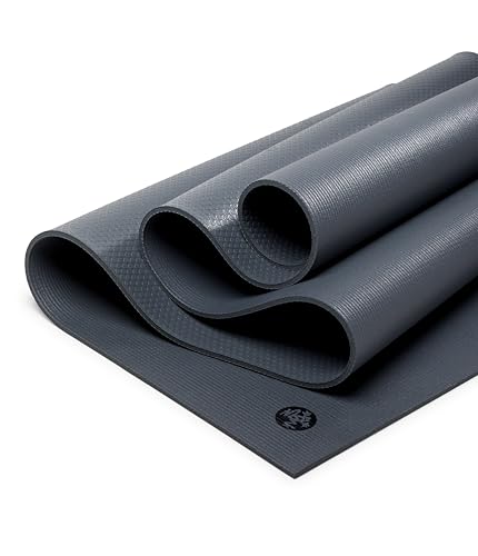 Manduka PRO Yoga Mat - 6mm | Lifetime Durability | Hygienic Construction | Premium Studio Quality | Teacher Approved - color: Black Thunder, size: 71" x 26"
