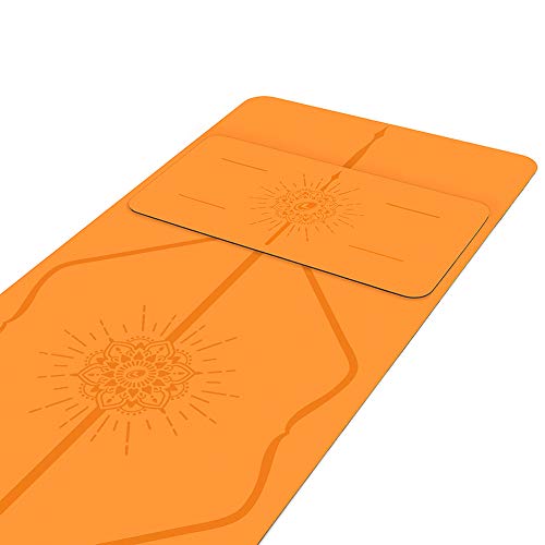 Liforme Yoga Pad - Revolutionary Alignment System, Advanced Non-Slip Grip - color: Orange